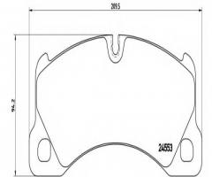 Brembo p65017 klocki hamulcowe porsche panamera 09-przód, porsche panamera