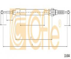 Cofle 10.6044 linka hamulca ręcznego peugeot, citroËn c4 i (lc_), peugeot 307 sw (3h)