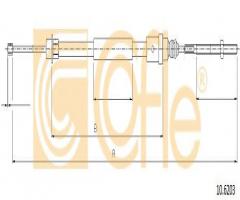 Cofle 10.6203 linka hamulca ręcznego peugeot, peugeot 406 (8b)