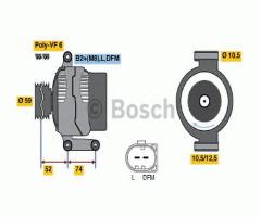 Bosch 0986047910 alternator 12v citroen fiat ford peugeot, citroËn jumper autobus