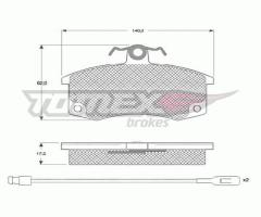 Tomex 10361 klocki hamulcowe lada samara 95-z czujnikiem, lada 110