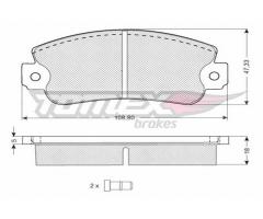 Tomex 10434 klocki hamulcowe fiat uno, tipo, autobianchi y10, fiat 131, lancia y10 (156)