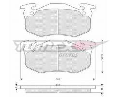 Tomex 10502 klocki hamulcowe peugeot 205,306,309 tył, citroËn zx (n2), peugeot 205 i (741a/c)