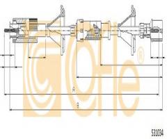 Cofle s31034 linka prędkościomierza vw, vw passat (3a2, 35i)