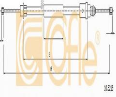 Cofle 10.6215 linka hamulca ręcznego peugeot, peugeot 406 (8b)