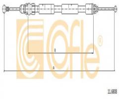 Cofle 11.6808 linka hamulca ręcznego opel, renault, nissan, nissan primastar autobus (x83)