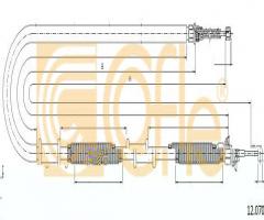 Cofle 12.0709 linka hamulca ręcznego fiat, fiat doblo (119)
