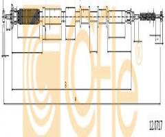 Cofle 12.0717 linka hamulca ręcznego fiat, fiat punto evo (199)
