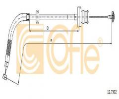 Cofle 12.7302 linka gazu fiat, audi a6 (4b2, c5), fiat panda van (169)