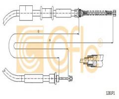 Cofle 1281p1 linka hamulca ręcznego fiat, fiat punto (176)