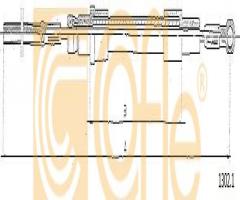 Cofle 1302.1 linka sprzęgła fiat, fiat 126, fso 126p