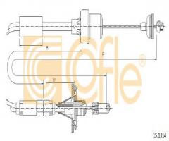 Cofle 15.1314 linka sprzęgła rover, mg mg zr, rover 200 hatchback (xw)