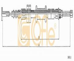 Cofle 1651.1 linka hamulca ręcznego fiat lancia, fiat tipo (160), lancia dedra (835)