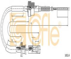 Cofle 1652.4 linka sprzęgła fiat, fiat tipo (160), lancia dedra (835)