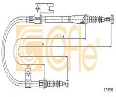 Cofle 17.0596 linka hamulca ręcznego mazda, mazda 626 v (gf)