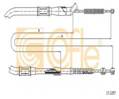 Cofle 17.1297 linka hamulca ręcznego toyota, toyota celica (st20_, at20_)