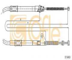 Cofle 17.1413 linka hamulca ręcznego toyota, toyota avensis (_t22_)