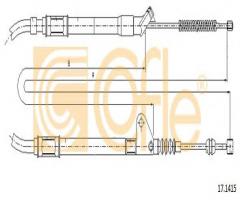 Cofle 17.1415 linka hamulca ręcznego toyota, toyota avensis (_t22_)