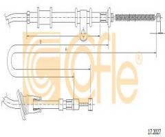 Cofle 17.2027 linka hamulca ręcznego mitsubishi, mitsubishi carisma (da_)