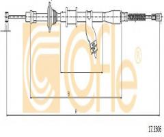 Cofle 17.3506 linka hamulca ręcznego daewoo, chevrolet nubira kombi, daewoo nubira (klaj)