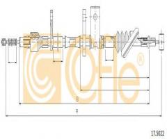 Cofle 17.5022 linka hamulca ręcznego suzuki, suzuki vitara cabrio (et, ta)