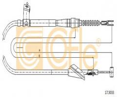 Cofle 17.5033 linka hamulca ręcznego suzuki, suzuki baleno hatchback (eg)