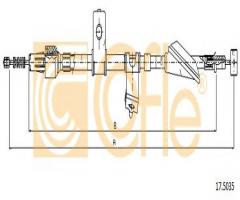 Cofle 17.5035 linka hamulca ręcznego suzuki, suzuki baleno hatchback (eg)