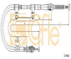Cofle 17.6042 linka hamulca ręcznego kia, kia shuma sedan (fb)