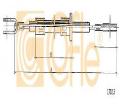 Cofle 1702.3 linka sprzęgła iveco, iveco daily i platforma / podwozie