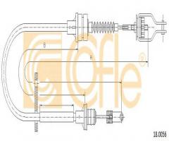 Cofle 18.0056 linka sprzęgła nissan, nissan primera (p11)