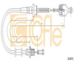 Cofle 18.0071 linka sprzęgła nissan, nissan micra ii (k11)
