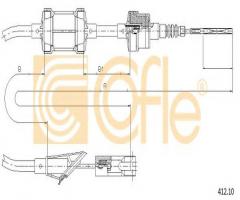 Cofle 412.10 linka sprzęgła fiat, fiat punto (176)