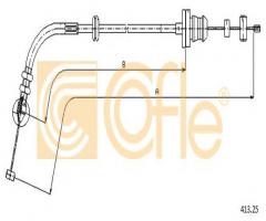 Cofle 413.22 linka gazu fiat, fiat punto (176), lancia y (840a)