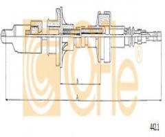 Cofle 442.1 linka sprzęgła fiat lancia, fiat tipo (160), lancia dedra (835)