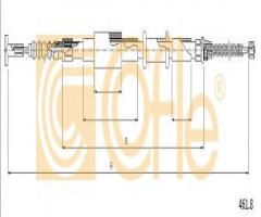 Cofle 461.8 linka hamulca ręcznego fiat, fiat brava (182)