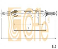 Cofle 631.10 linka hamulca ręcznego fiat, fiat bravo i (182)