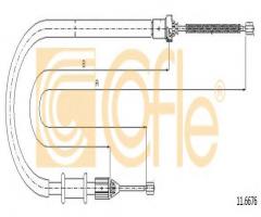 Cofle 11.6676 linka hamulca ręcznego renault, nissan kubistar nadwozie pełne (x80)