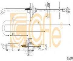 Cofle 11.2148 linka sprzęgła citroen, citroËn xsara (n1)
