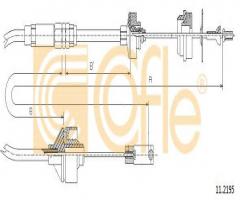 Cofle 11.2195 linka sprzęgła citroen, citroËn berlingo nadwozie pełne (m_)