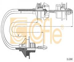 Cofle 11.2242 linka sprzęgła citroen, citroËn xantia (x1)