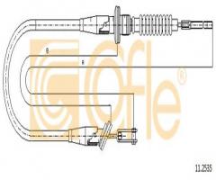 Cofle 11.2535 linka sprzęgła opel, opel agila (a) (h00)