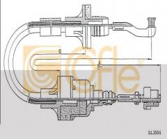 Cofle 11.2551 linka sprzęgła opel, opel vectra a hatchback (88_, 89_)