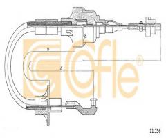 Cofle 11.256 linka sprzegła opel, opel kadett e hatchback (33_, 34_, 43_, 44_)