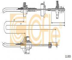 Cofle 11.3035 linka sprzęgła peugeot, peugeot 306 hatchback (7a, 7c, n3, n5)
