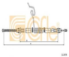 Cofle 11.5576 linka hamulca ręcznego ford, ford transit autobus (fd_ _, fb_ _, fs_ _, fz_ _, fc_ _)