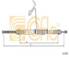 Cofle 11.5578 linka hamulca ręcznego ford, ford transit platforma / podwozie (fm_ _, fn_ _)