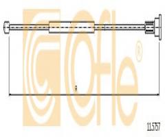 Cofle 11.5757 linka hamulca ręcznego opel, opel corsa c (f08, f68)