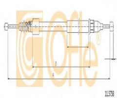 Cofle 11.5758 linka hamulca ręcznego opel, opel corsa c (f08, f68)