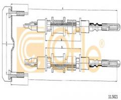 Cofle 11.5821 linka hamulca ręcznego opel, opel omega a (16_, 17_, 19_)