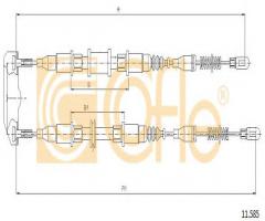 Cofle 11.585 linka hamulca ręcznego daewoo opel, daewoo nexia (kletn)